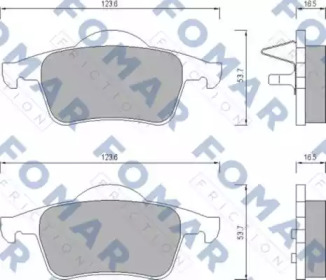 FOMAR FRICTION fo669081 -  Комплект тормозных колодок, дисковый тормоз